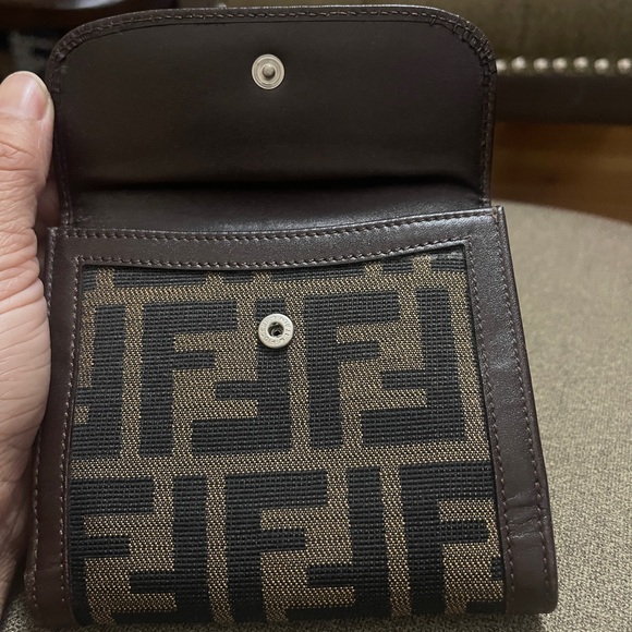 FENDI Bifold Wallet Canvas, Calfskin Brown Zucca Women - Picture 3 of 7